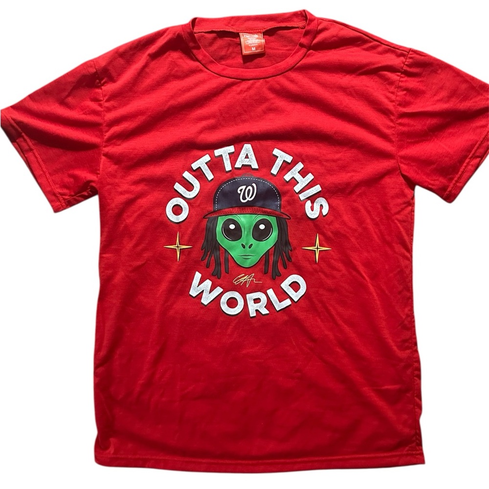 Washington Nationals “Outta This World” CJ Abrams T-Shirt, Size: Medium